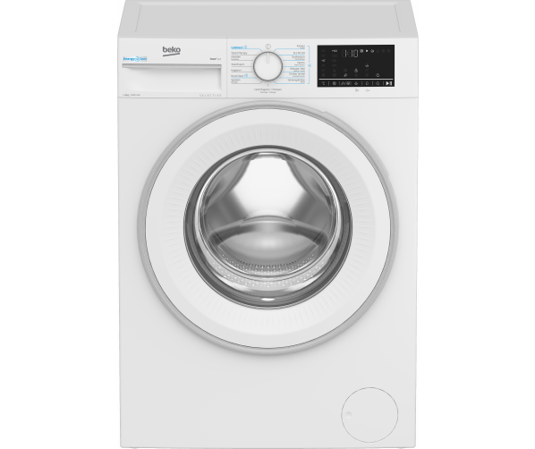 Beko B3WM4841W2 vrijstaande wasmachine 8 kg wit vooraanzicht