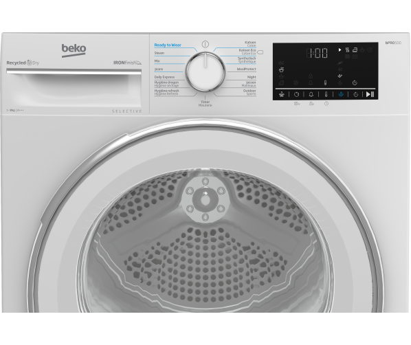 Programma-instelling van Beko B5T68243W2 via digitaal bedieningspaneel