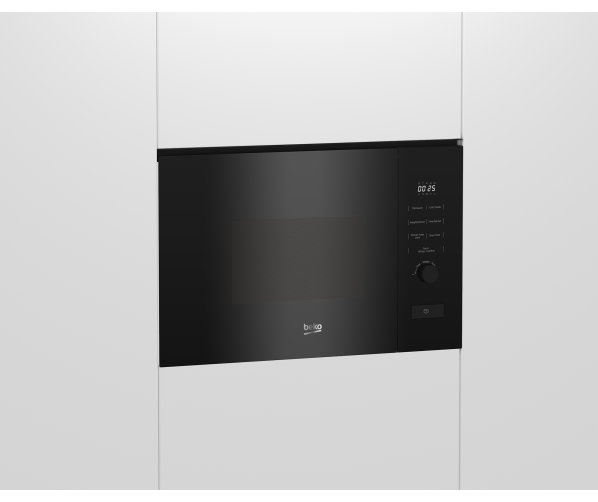 Beko BMGB 20212 B inbouw magnetron met grill - zwart