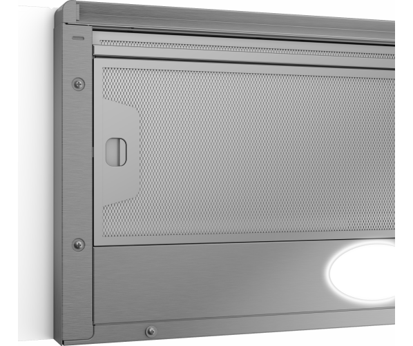 Onderzijde van Beko afzuigkap CTB 9250 X met 2 LED-spots