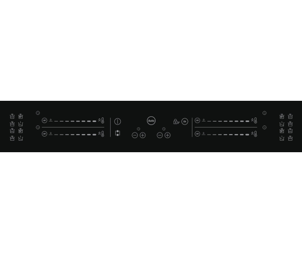 Bedieningspaneel Beko HII64720SUF2T met LED Nova slider