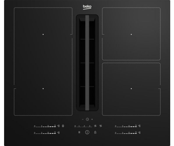 Beko HIXI 64700 UF inbouw inductie kookplaat met afzuiging