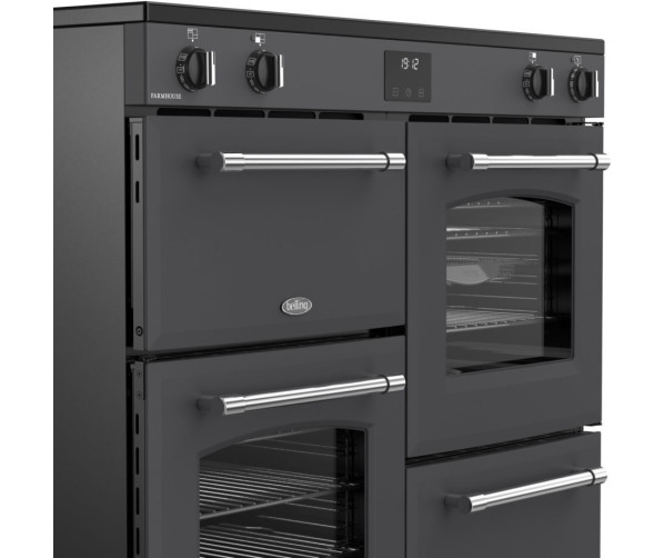 Belling FARMHOUSE 100Ei ANT – 100 cm breed fornuis met royale ovens