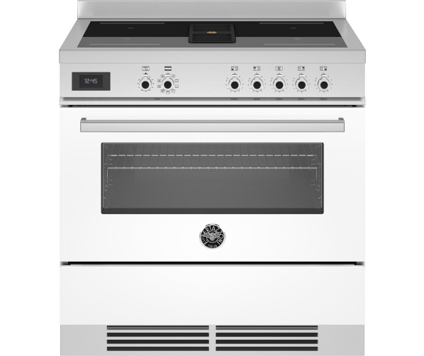 Bertazzoni PROCH94I1EBIT Air-Tec inductie fornuis met afzuiging (kookveldafzuiging) - wit