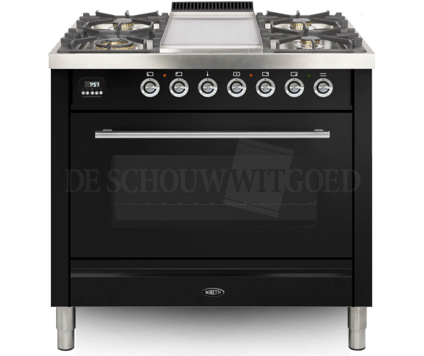 Boretti VFP93ZWG fornuis gasoven zwart