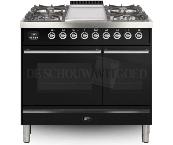 Boretti VFP94ZWG fornuis gasoven zwart