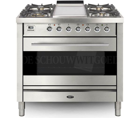 Boretti VFPS93IXG fornuis gasoven roestvrijstaal