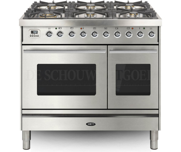 Boretti VP946IXG fornuis gasoven roestvrijstaal