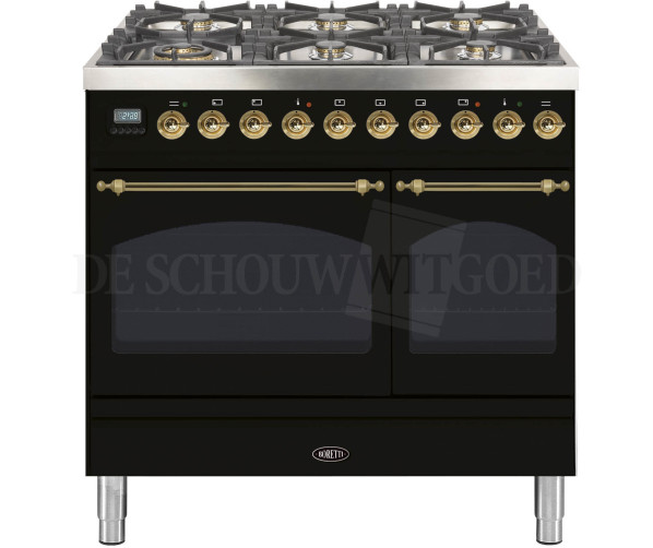 Boretti VPN946ZWG fornuis gasoven zwart