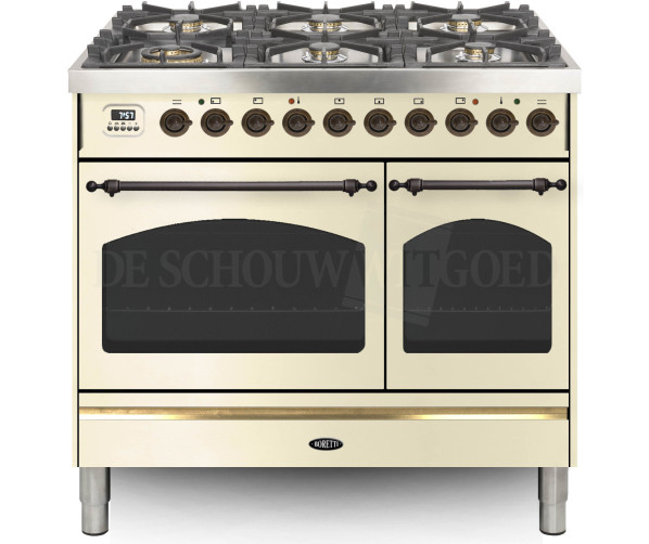 Boretti VPNO946OWG fornuis gasoven oud-wit
