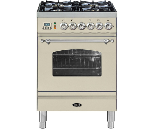 Boretti VPNR64OWG fornuis gasoven oud-wit