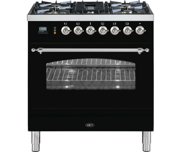 Boretti VPNR83ZWG fornuis gasoven zwart
