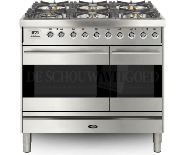 Boretti VPS946IXG fornuis gasoven roestvrijstaal