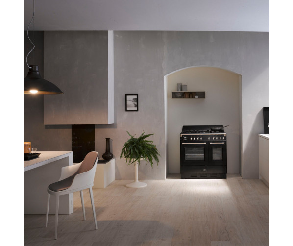 Boretti CFBG902ZW3 gas fornuis zwart - dubbele oven