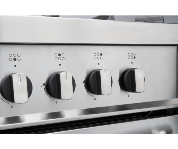 Boretti MFBG902IX/2 fornuis met dubbele oven - rvs - Milano