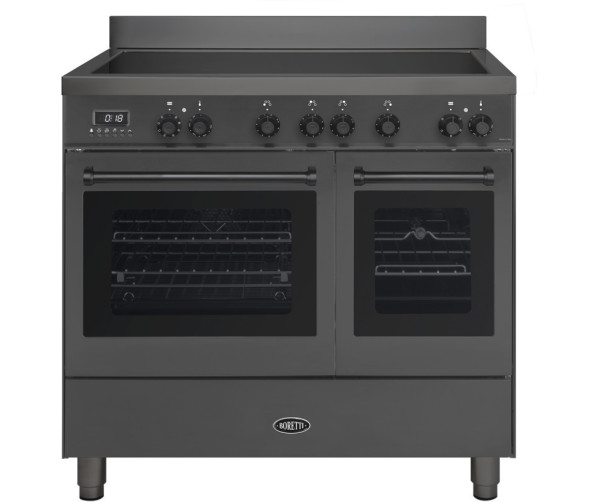 Boretti MLI94DMAT inductie fornuis met dubbele oven - antraciet