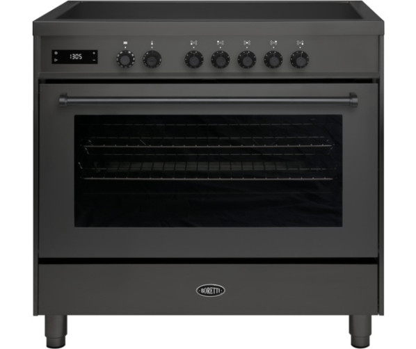 Boretti MLI95BMAT inductie fornuis met 5 inductie zones - antraciet