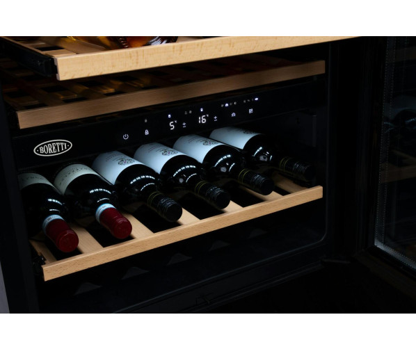 Boretti MLWC60ZW inbouw wijnkoelkast - nis 60 cm - zwart