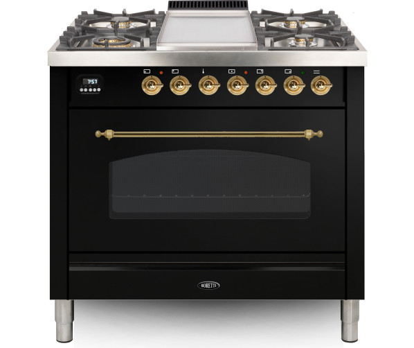 Boretti VFPN93ZW zwart fornuis