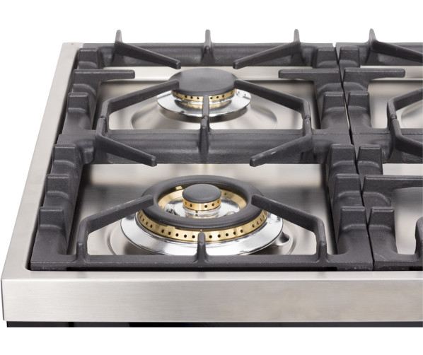 De kookplaat van het Boretti VPNO96IX rvs fornuis