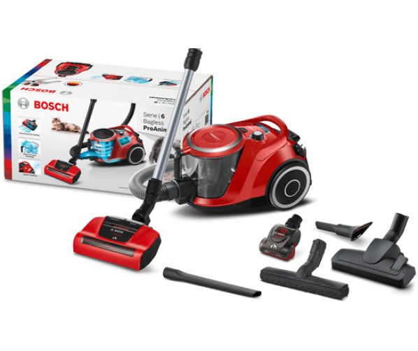 Bosch BGS41PET1 stofzuiger - rood - ProAnimal