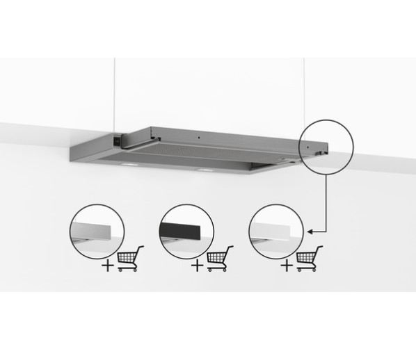 Bosch DFL064W53 vlakscherm afzuigkap - 60 cm. breed - rvs-look