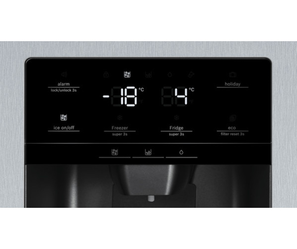 Bosch KAG93AIEP rvs side-by-side koelkast - roestvrijstaal