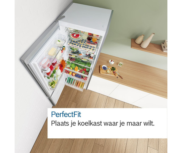 Bosch KGN362LBF vrijstaande koelkast - rvs-look