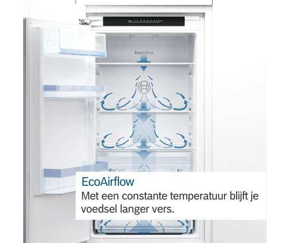 Bosch KIN86NSE0 inbouw koelkast - nis 178 cm. - sleepdeur