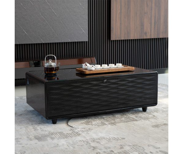 CASO Sound & Cool Hout salon tafel met koellades, speakers en draadloos opladen telefoon