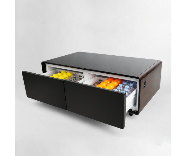 CASO Sound & Cool Hout salon tafel met koellades, speakers en draadloos opladen telefoon