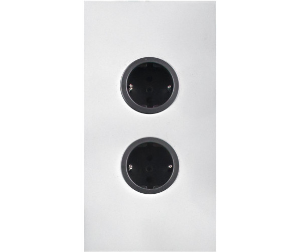 Caressi 2ST22 Wit energiezuil - 2-voudig