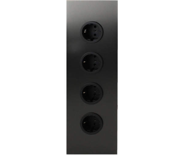 Caressi 4ST36 Gun Metal energiezuil - 4-voudig