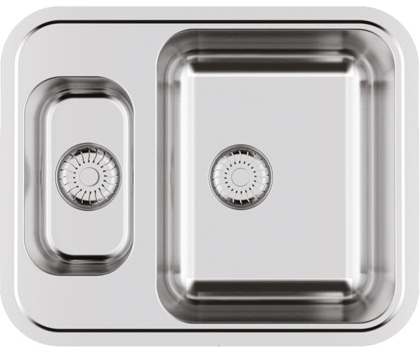 Caressi CABLPP1532R50 dubbele spoelbak - Basic Line