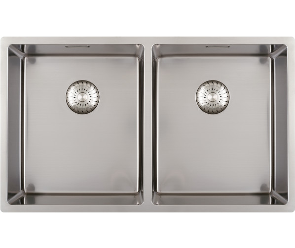 Caressi CAPP3434R10 dubbele rvs spoelbak