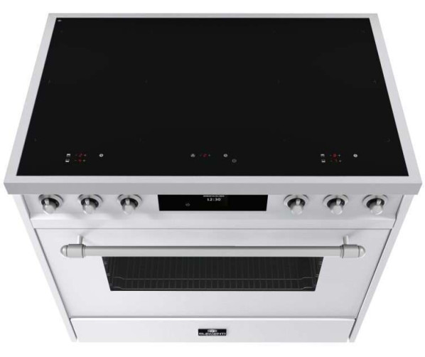 Elementi di Cucina EC9036-WT-IX-S inductie fornuis - klassiek - wit