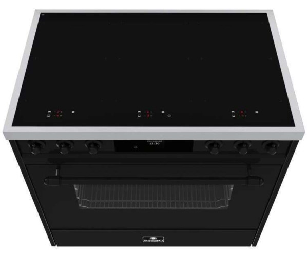 Elementi di Cucina EC9036-ZW-IX-B inductie fornuis - klassiek - zwart/rvs