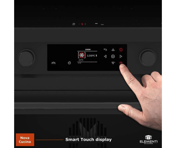 Elementi di Cucina EM9036-MZ-B inductie fornuis - modern - mat zwart