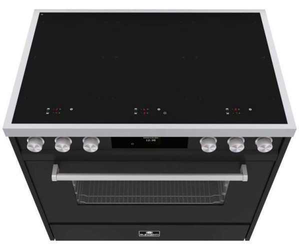 Elementi di Cucina EM9036-MZ-IX-S inductie fornuis - modern - mat zwart