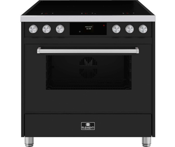 Elementi di Cucina EM9036-MZ-IX-S inductie fornuis - modern - mat zwart