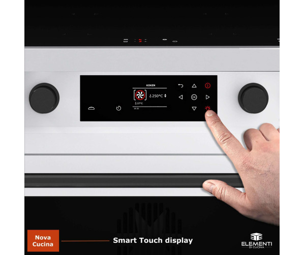 Elementi di Cucina EM9036-WT-IX-B inductie fornuis - modern - wit