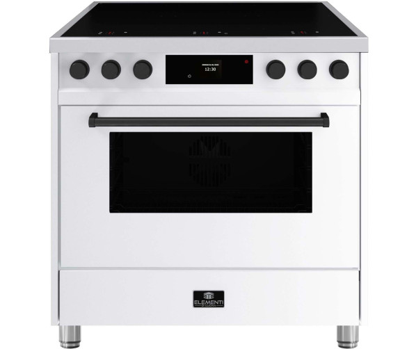 Elementi di Cucina EM9036-WT-IX-B inductie fornuis - modern - wit