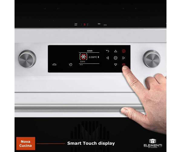 Elementi di Cucina EM9036-WT-IX-S inductie fornuis - modern - wit