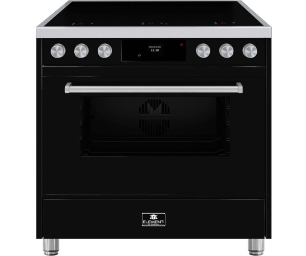 Elementi di Cucina EM9036-ZW-IX-S inductie fornuis - modern- zwart/rvs