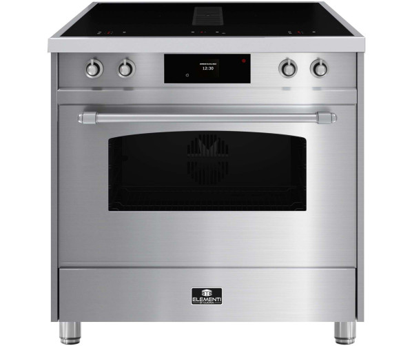 ELEMENTI DI CUCINA IC9034-IX-S inductie fornuis met afzuiging in roestvrijstaal
