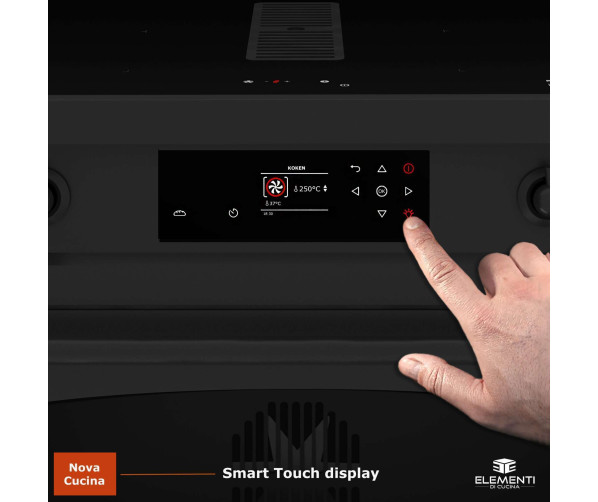 Close-up van dual control touch bediening van Elementi di Cucina IC9034-MZ-B fornuis