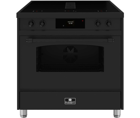 Elementi di Cucina IC9034-MZ-B inductie fornuis met afzuiging in mat zwart