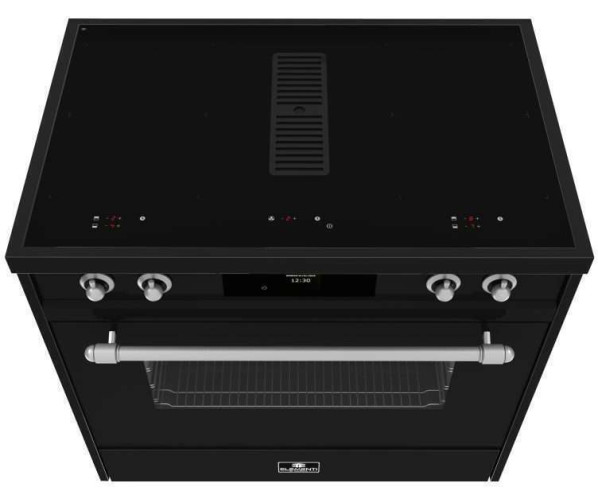 Elementi di Cucina IC9034-ZW-S inductie fornuis met afzuiging - zwart - klassiek