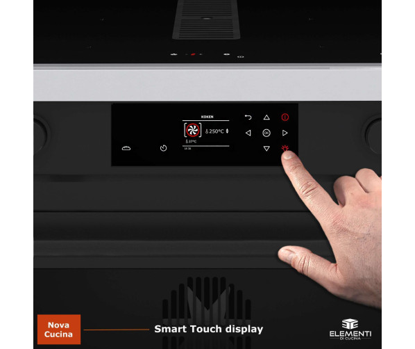 Elementi di Cucina IM9034-MZ-IX-B inductie fornuis met afzuiging - mat zwart