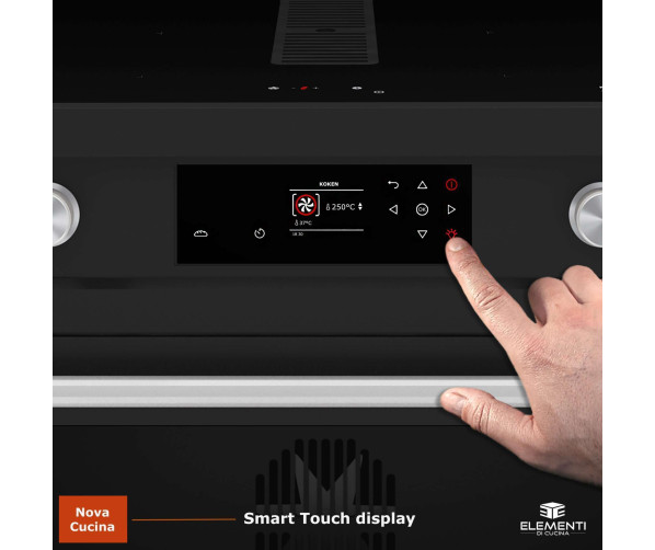 Elementi di Cucina IM9034-MZ-S inductie fornuis met afzuiging - mat zwart